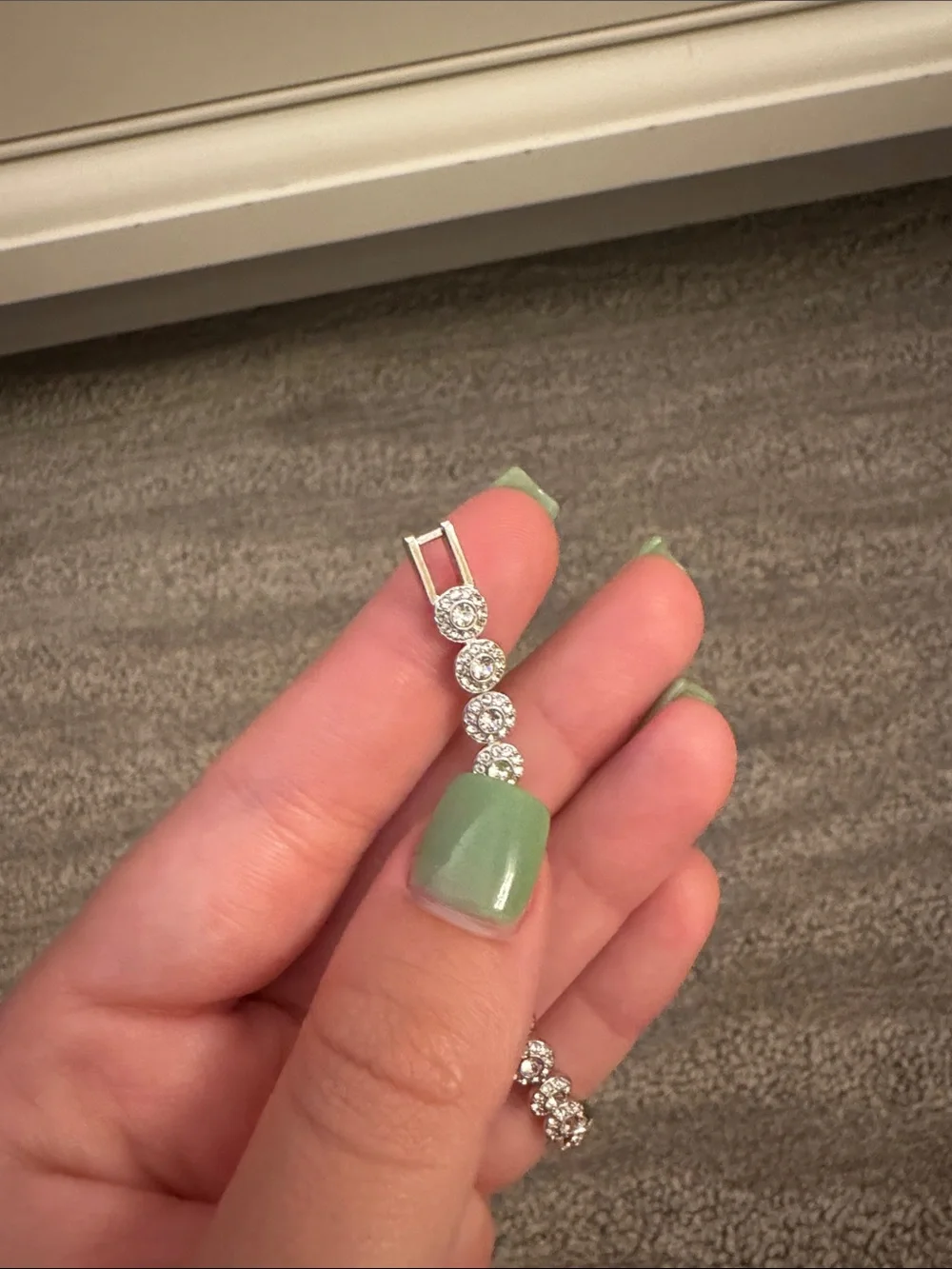 Silver Crystal Tennis Bracelet - Women Jewelry